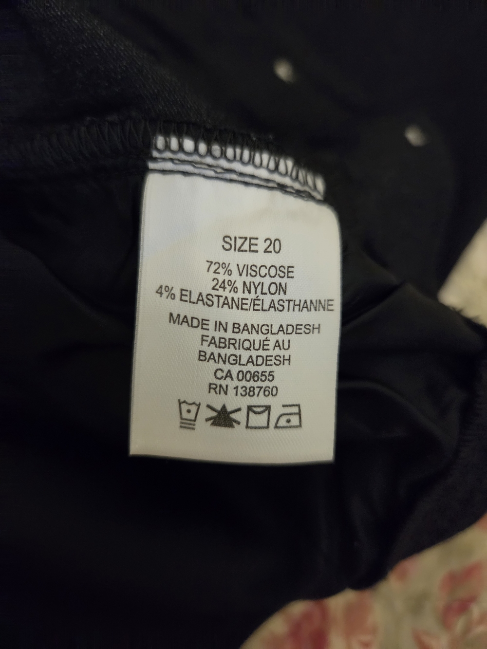 Penningtons Straight Leg Black Women's Dress Pants - Picture 5 of 8